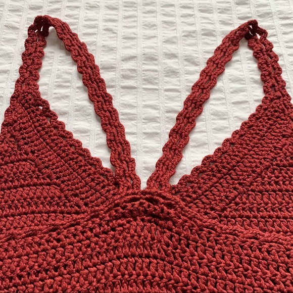 Dark Red Boho Bra Top Garage - XS - Picture 4 of 6